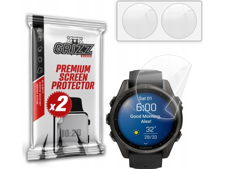 Grizzglass Ceramicfilm Für Garmin Fenix 8 43Mm