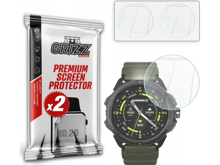 Grizzglass Hybridglas Hybridglass Für Hammer Watch 2 Military Edition