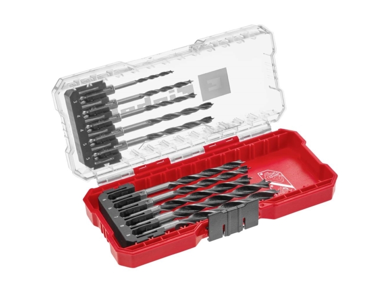 Einhell 108733 Træ-spiralbor-sæt 10 dele 3 mm, 4 mm, 5 mm, 6 mm, 7 mm, 8 mm 1 Set