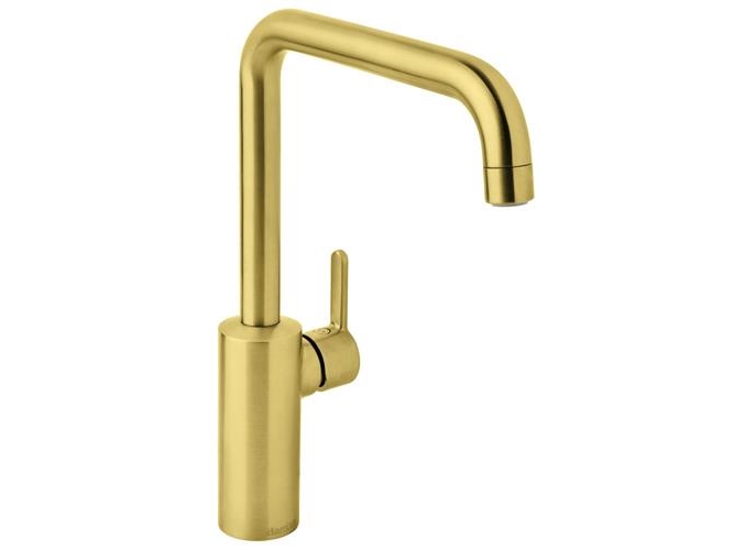 Damixa Silhouet kök hög j-pip borstad mässing | VVS Artiklar - Kök - Köksblandare | GameStuff