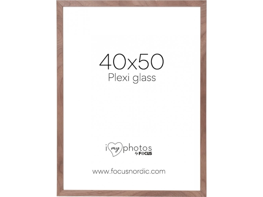 Focus Ramme Soul Walnut Veneer Akrylglass 40x50 Cm