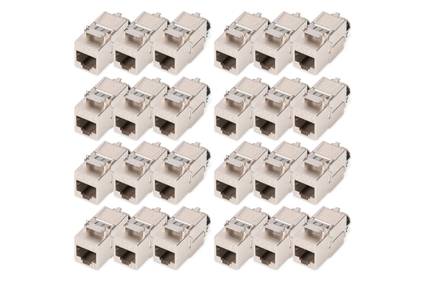 Digitus DN-93816-24, litteä, hopea, RJ-45, LSA, naaras, naaras