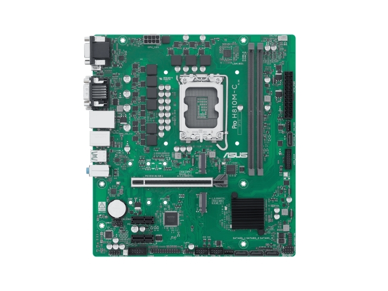 Asus Pro H810m C Csm Moderkort Micro Atx Lga1851 Uttag H810 Chipuppsattning Usb C 3.2 Gen 1 Usb 3.2 Gen 2 Usb 3.2 Gen 1 Gigabit Lan I