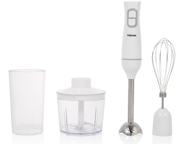 Tristar MX-4881, Mixer för matlagning, 0,7 L, Pulsfunktion, 1 m, 350 W, Vit | Köksapparater - Köksmaskiner - Stavmixer | GameStuff