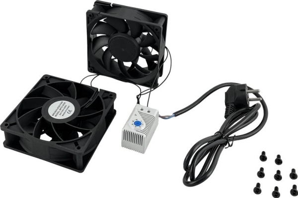 Alantec ventilator til udendørs skabe med termostat, komplet 2 stk ALANTEC