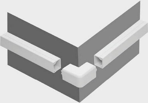 STASIŃSKI Beslag til fodpaneler, udvendigt hjørne HVID NZ 20x14 (1 stk.)