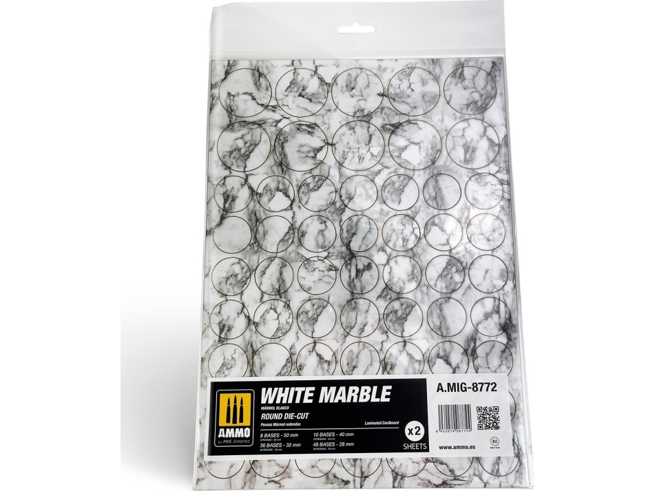 Vallejo Ammo: White Marble – rund udskæring (2)