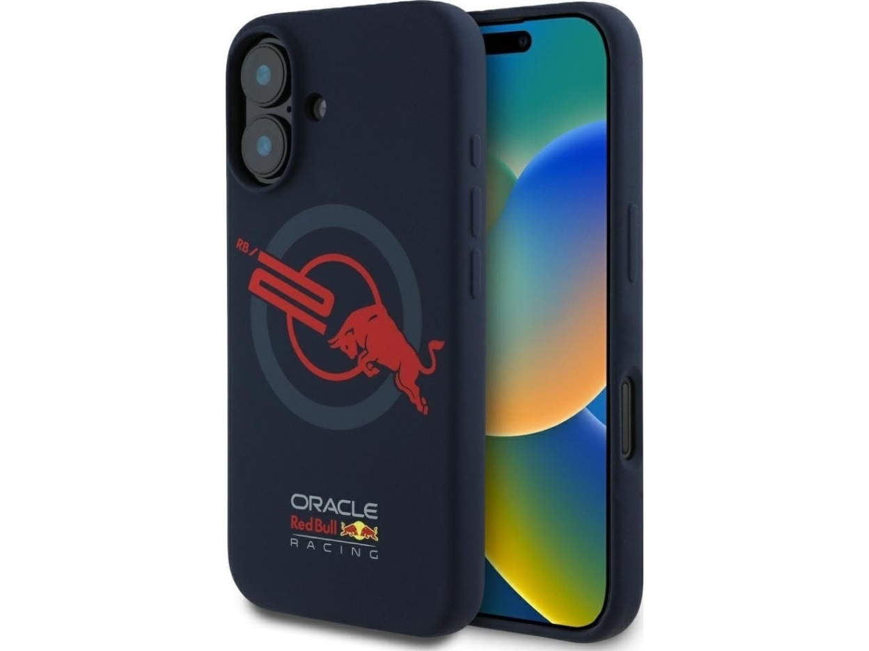 Etui Red Bull Hc Silicone Orbr20 Logo Red Lining Iphone 16 Magsafe Granatowy