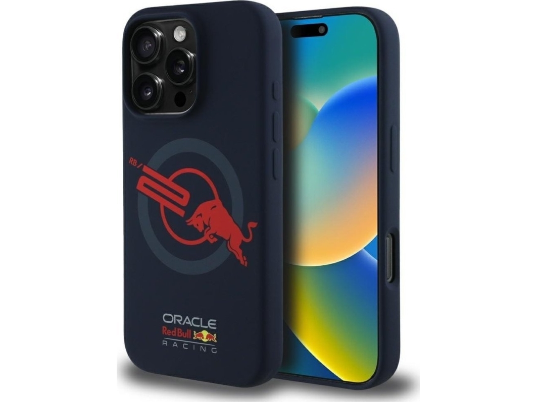 Etui Red Bull Hc Silicone Orbr20 Logo Red Lining Do Iphone 16 Pro Max Magsafe Granatowy