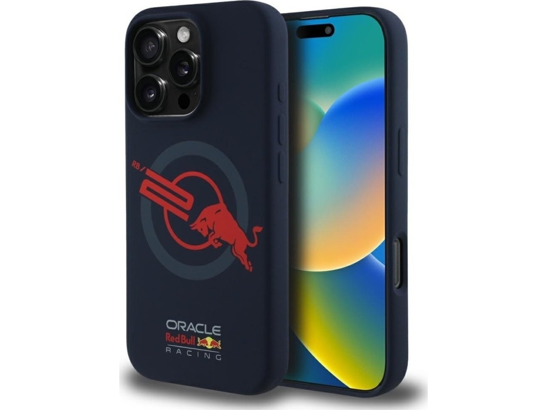 Etui Red Bull Hc Silikon Orbr20 Logo Rote Auskleidung Iphone 16 Pro Magsafe Granatowy