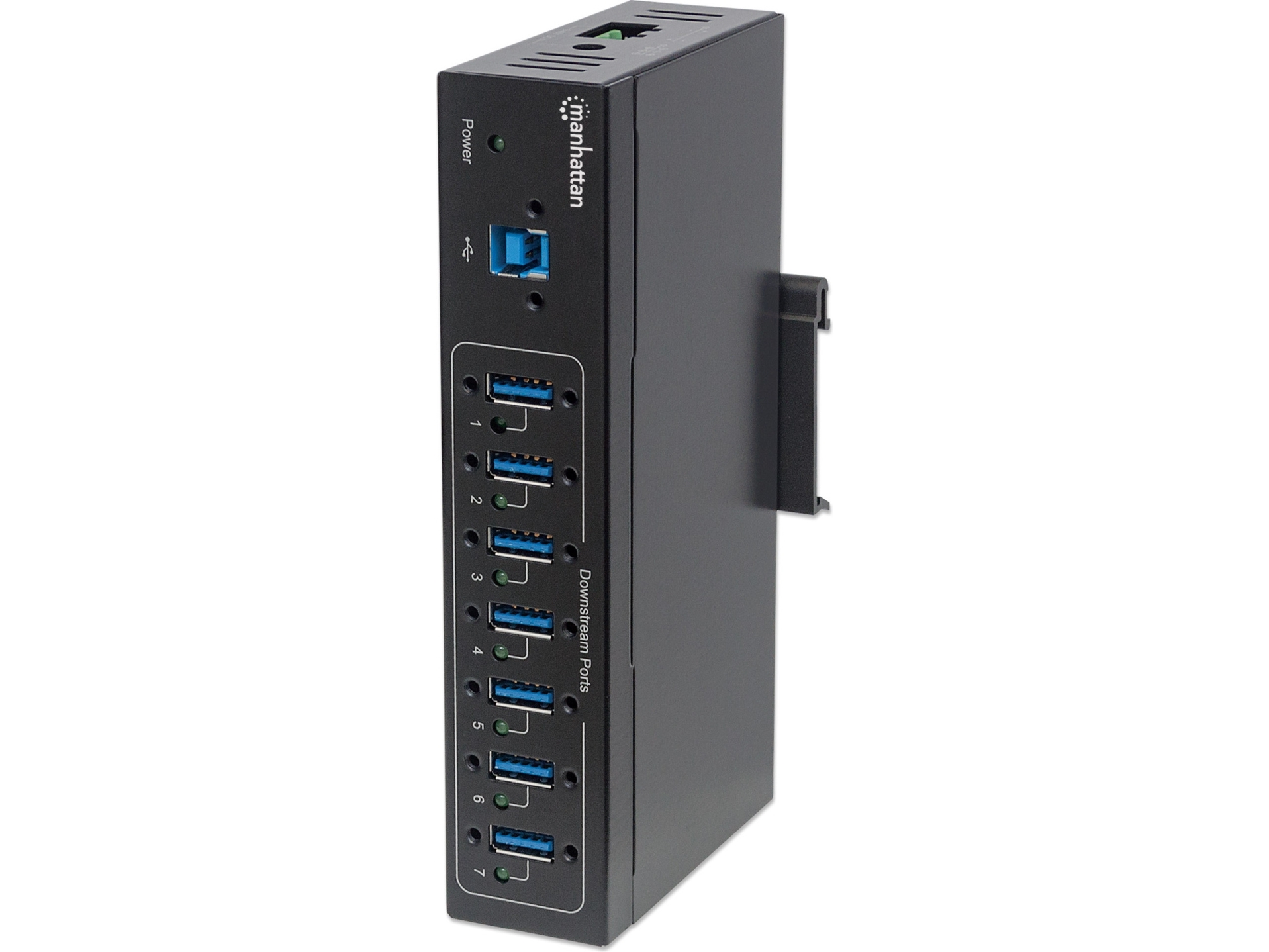 M164405 Manhattan Industrial Esd-Protected 7-Port Usb 3.0 Hub