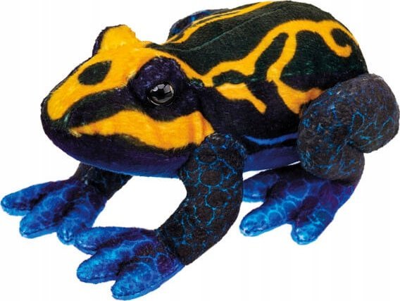 Frog Plys Maskot Orange Og Sort 13Cm Farverig Frø 14120