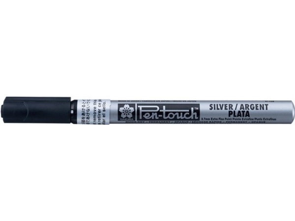 Bruynzeel Sakura Pen-Touch Medium Marker 2,0 Mm Sølv