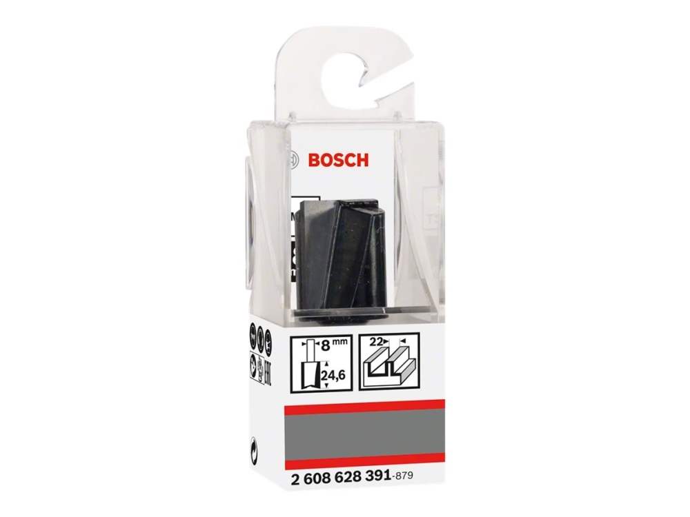 Bosch Fræser Not 2 Skær Hm 8 Mm L 25 Mm B 22 - 2608628391