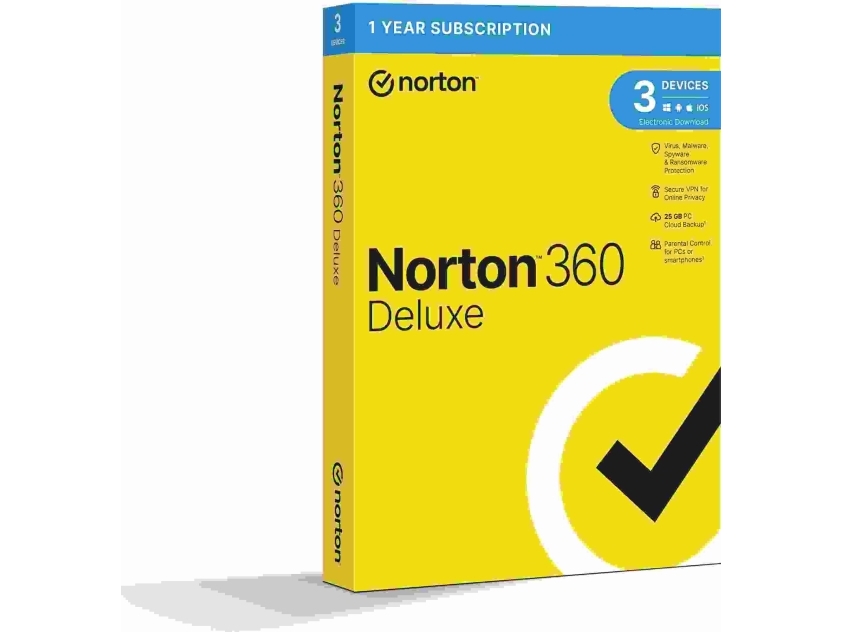 Norton Clipper NORTON 360 DELUXE 25GB +VPN 1 bruger til 3 enheder i 1 år BOX