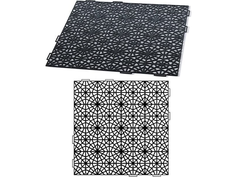 Prosperplast Flisebelagt Gangsti/Rullebane Rist - Mosaik, Sort/Azur