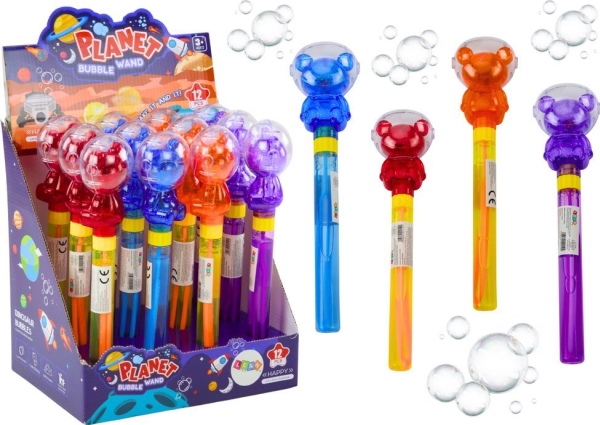 LeanToys Bańki Mydlane Różdżka Kosmonauta Światło Kolory