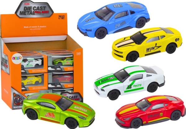 LeanToys metalbil 1:43 resorahul med gummihjul