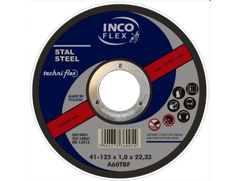Slibeskive til metal INCOFLEX 230*6,0 udskål. 1 stk