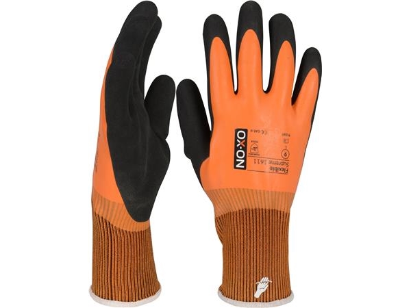 OX-ON Flexible Supreme 1611, 100% vattentät handske, sublimt grepp, dubbel latexbeläggning storlek 09 - (12 par) | Kläder & Säkerhet - Övriga kläder | GameStuff
