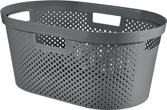 Curver Infinity Recycled 40L vasketøjskurv grå