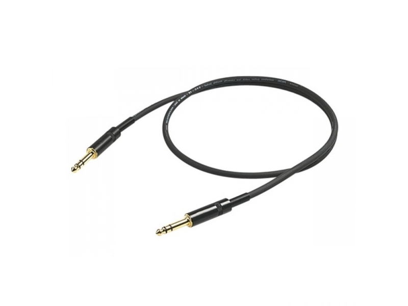 Proel 6.3Mm Stereo Male - 6.3Mm Stereo Male, 5M, Black
