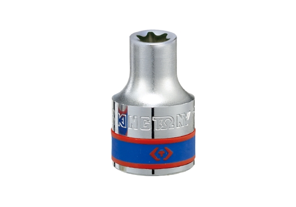 King Tony 437510M, Sokkel, 1/2", Metric, 1 Hoved(Er), E10, Krom-Vanadium-Stål