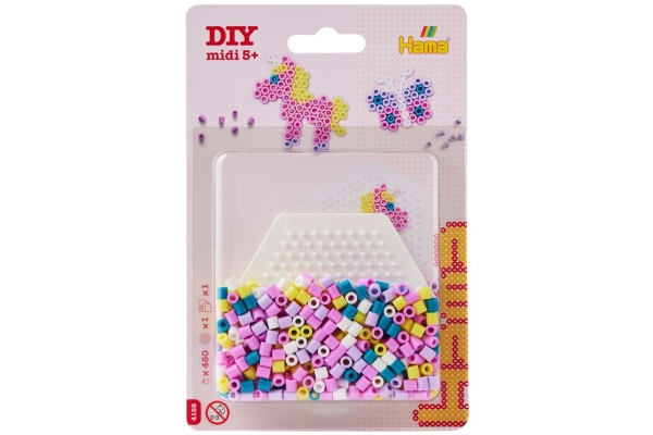 Hama midi blister liten hexagonal platta + pärlor | Leksaker - Kreativitet - Pärlor | GameStuff