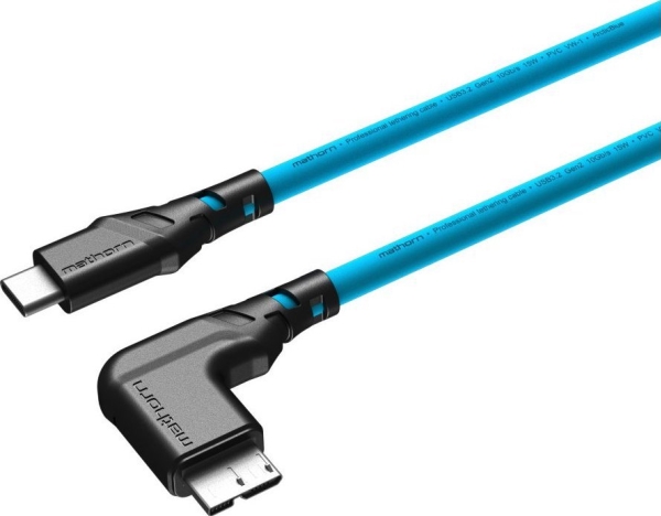 Usb-Kabel Ednet Fotokabel Mathorn Mtc-231 2M 10Gbps Usb C - Microb 90° Arcticblue