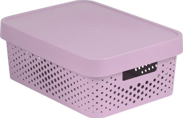 Curver Infinity 11L Rosa Durchbrochener Behälter Mit Deckel