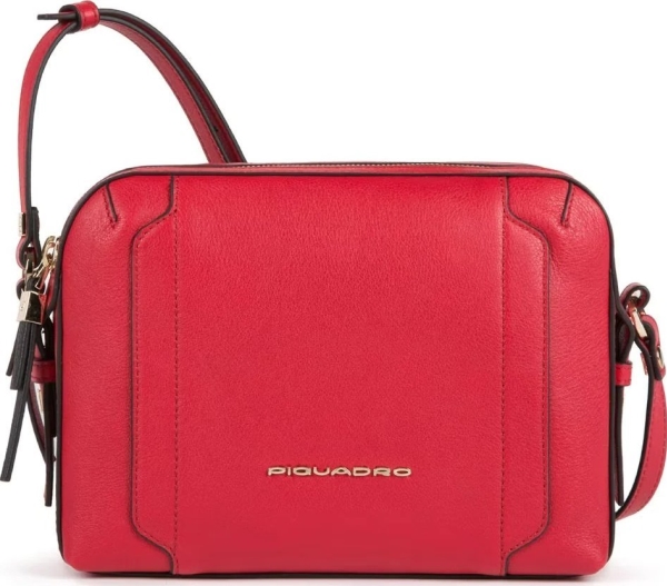 Piquadro Piquadro Camera Case Leather Fanny Pack Double Zip 42022100 Red 23 X 17 5 X 9 5 Cm For Women For Women