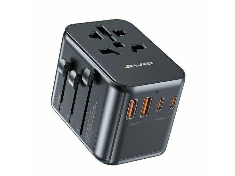 Awei Reise-Ladegerät 2Xusb + 3Xusb-C C-39 35W Gan Schwarz