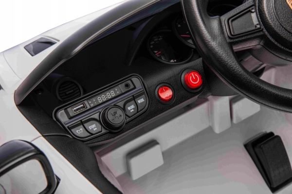 Roger Ramiz Elektrisk bil för barn Porsche 718, vit | Utomhusleksaker - El & Bensinfordon - Elbilar för barn 6V | GameStuff