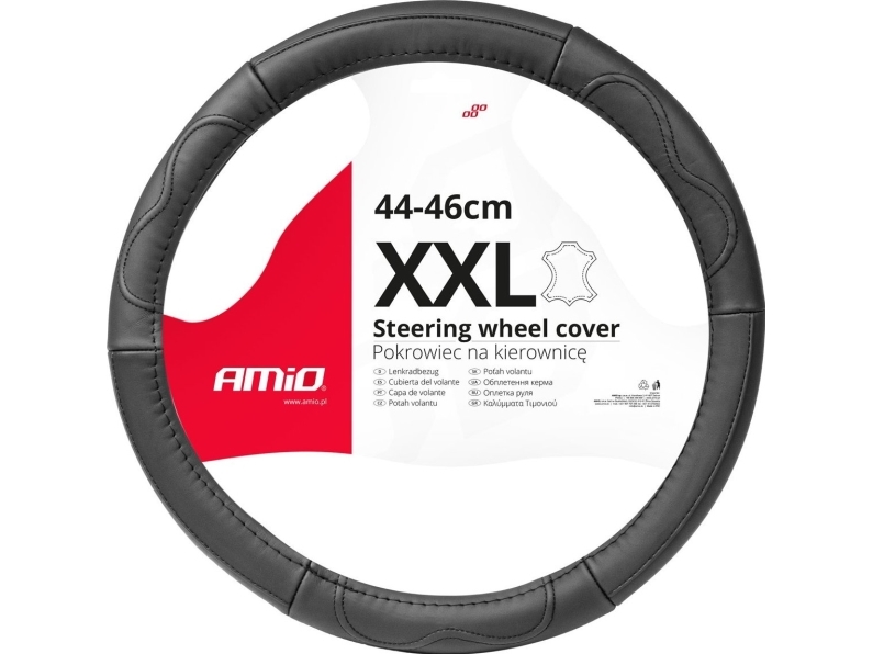 Amio Automobilio vairo užvalkalas 44-46 cm, natūrali oda, SWC-49-XXL