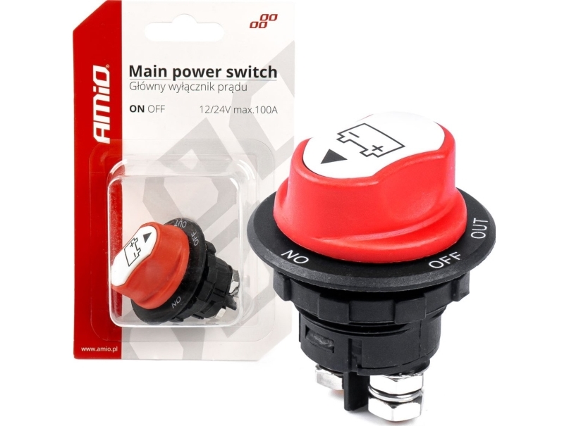 Hebel strömfrånskiljare för massbatteri amio-03026 | Bilvård & Biltillbehör - Säkerhetsutrustning för Bilen - Starthjälp | GameStuff