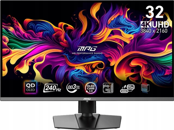 Msi Mpg 321urxde Qd Oled 80 Cm 31.5  " 3840 X 2160 Pixlar 4k Ultra Hd Qd Oled 1 Ms Svart