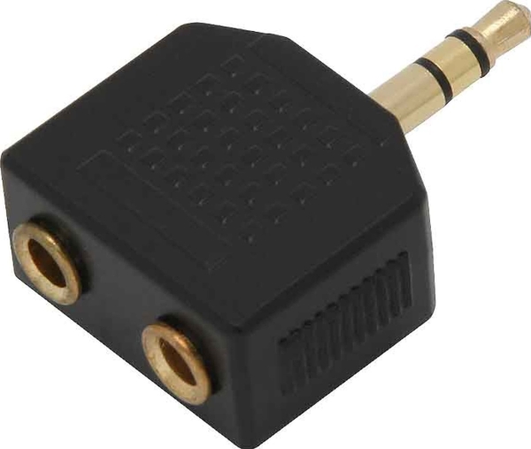 Adapter Av Blow 9974# Rozg.Jack: Wt.3,5-2Gn.3,5St.Złoty