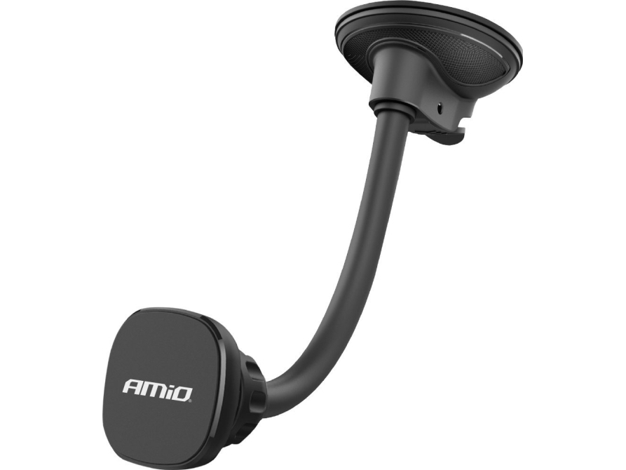 Magnetisk bilholder til telefon, vindue, førerhus, instrumentbræt amio-03789