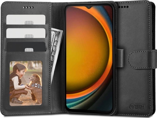 Tech-Protect Wallet Cover Til Samsung Galaxy Xcover 7 - Sort