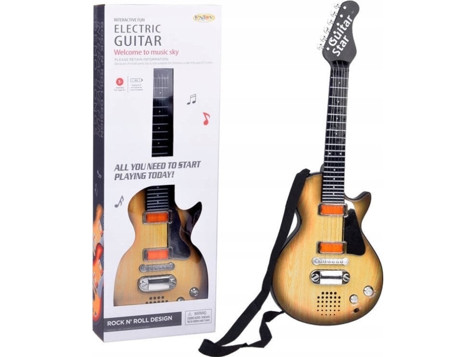 Jokomisiada elgitarr leksak för barn melodier, ljus + axelrem IN0169 JA | Hobby - Musikinstrument - Skolinstrument | GameStuff