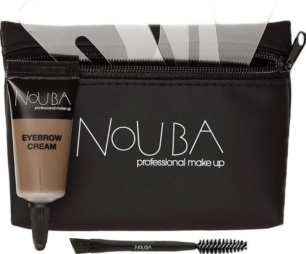 Nouba 25 Set : , Eyebrow Brush + , Eyebrow Gel, 7 Ml + Textile Makeup Bag, Black For Women