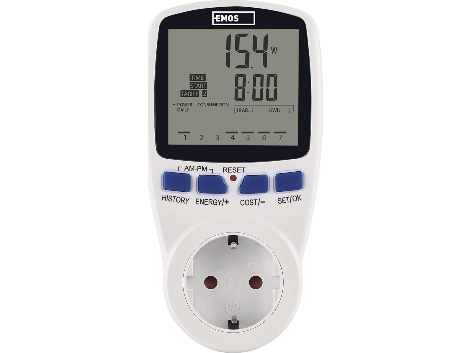 Sähkömittari 230Vac, 16A, EMOS