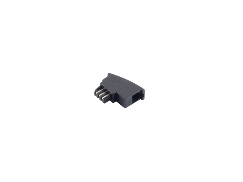 S-Impuls 71200, Gewinkelt, Schwarz, F-Stecker, Rj-45, Stecker, Buchse
