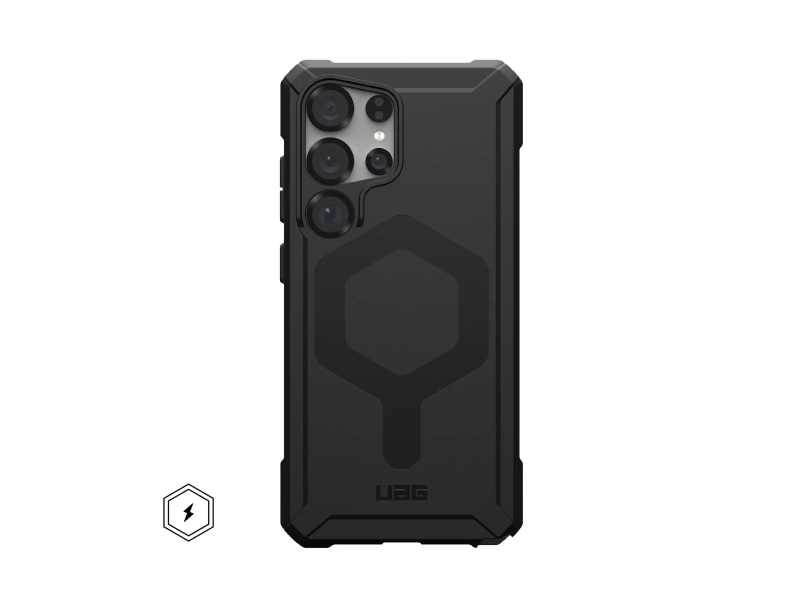 Uag Urban Armor Gear Essential Armor Magnet Fodral Med Inbyggd Magnetmodul För Samsung S25 Ultra 5g Svart
