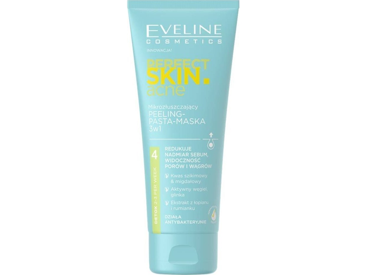 Eveline Perfect Skin akne micro-eksfolierende peeling-maske 3-i-1 75 ml
