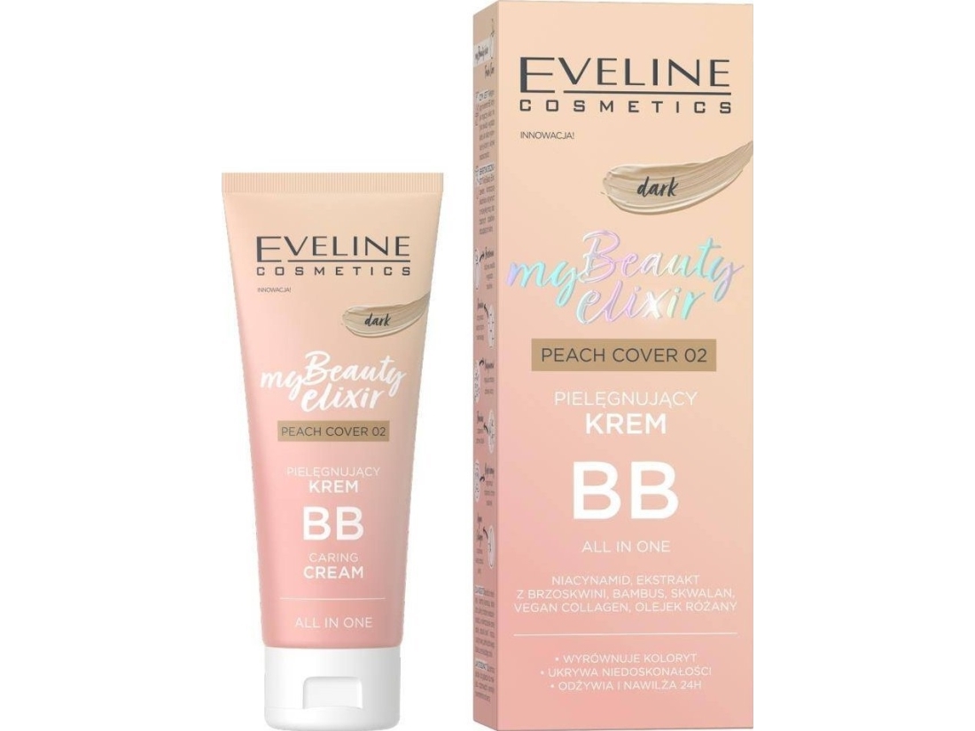 Eveline My Beauty Elixir Nurturing Bb Cream Peach Cover - 02 Dark 30Ml