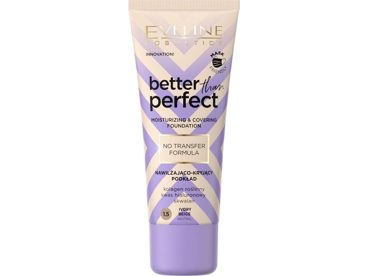 Xxxx__Eveline Cosmetics (Eveline) Eveline Feuchtigkeitsspendende Und Abdeckende Foundation 1.5 Elfenbein Beige 30Ml