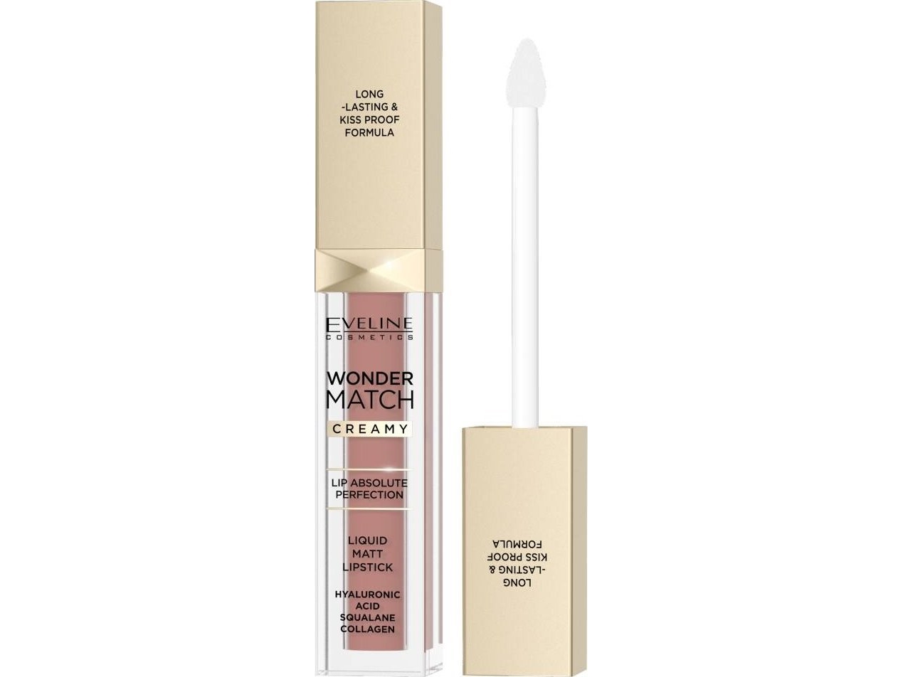 Eveline Wonder Match Matt Flydende Læbestift 04 Caramel 6,8 Ml