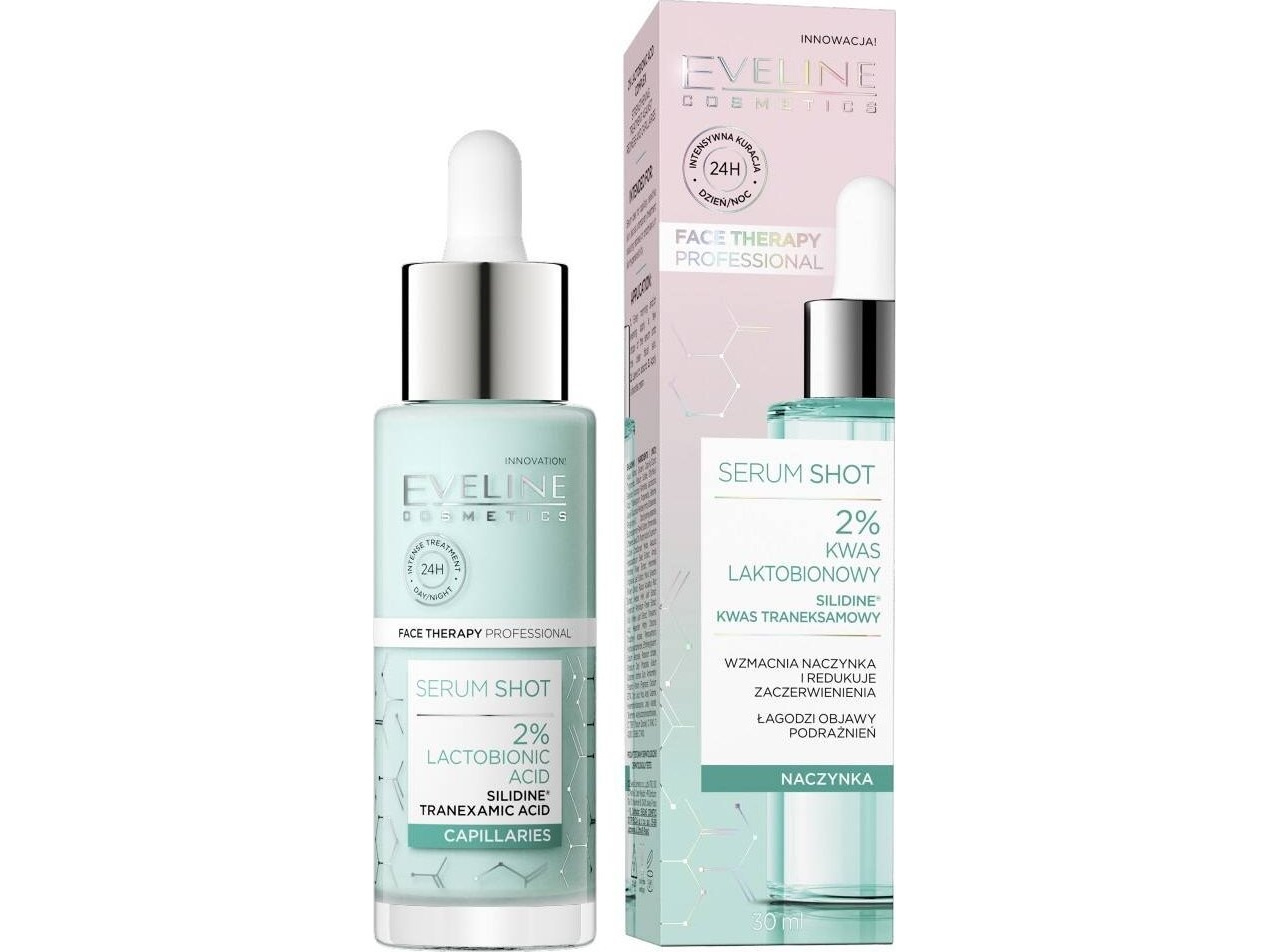 Eveline_Serum Shot Rødme Og Kapillærforstærkende Behandling Med Laktobionsyre 2% 30Ml