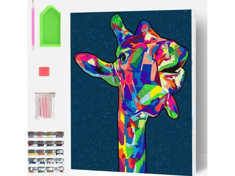 Splat Planet - Diamond Painting - Lærred - Giraf - 30x40 Cm